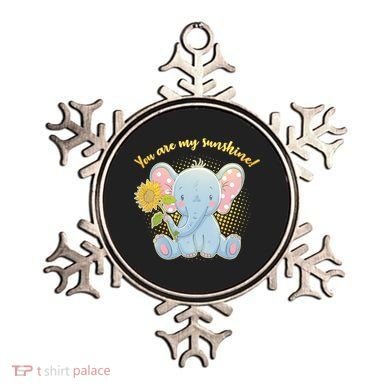 Cute Sunflower Elephant Sunshine  Ornament