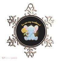 Cute Sunflower Elephant Sunshine  Ornament thumb 0