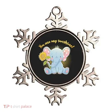 Cute Sunflower Elephant Sunshine  Ornament