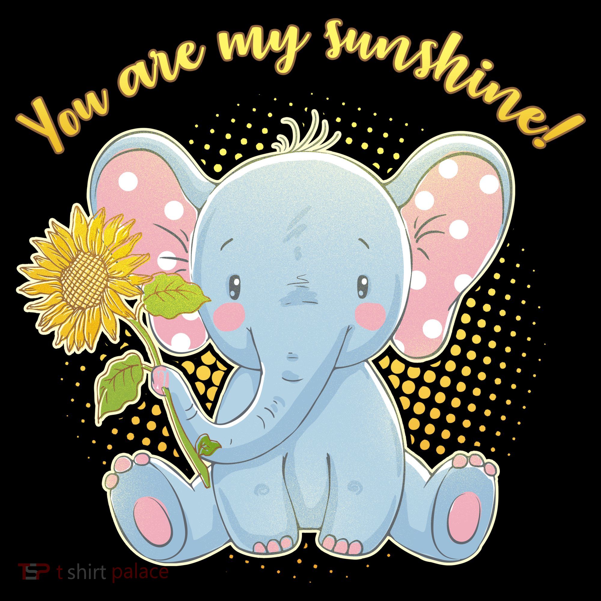 Cute Sunflower Elephant Sunshine  Ornament