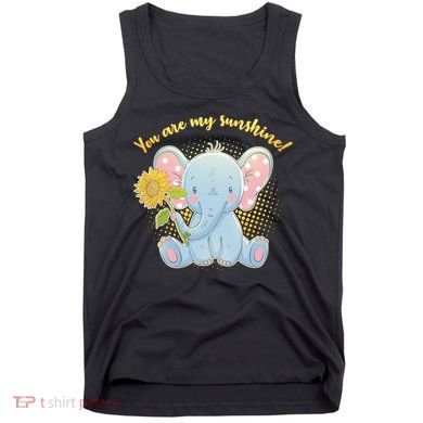 Cute Sunflower Elephant Sunshine  Tank Top