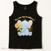 Cute Sunflower Elephant Sunshine  Tank Top thumb 2