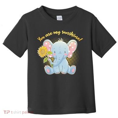 Cute Sunflower Elephant Sunshine  Toddler T-Shirt