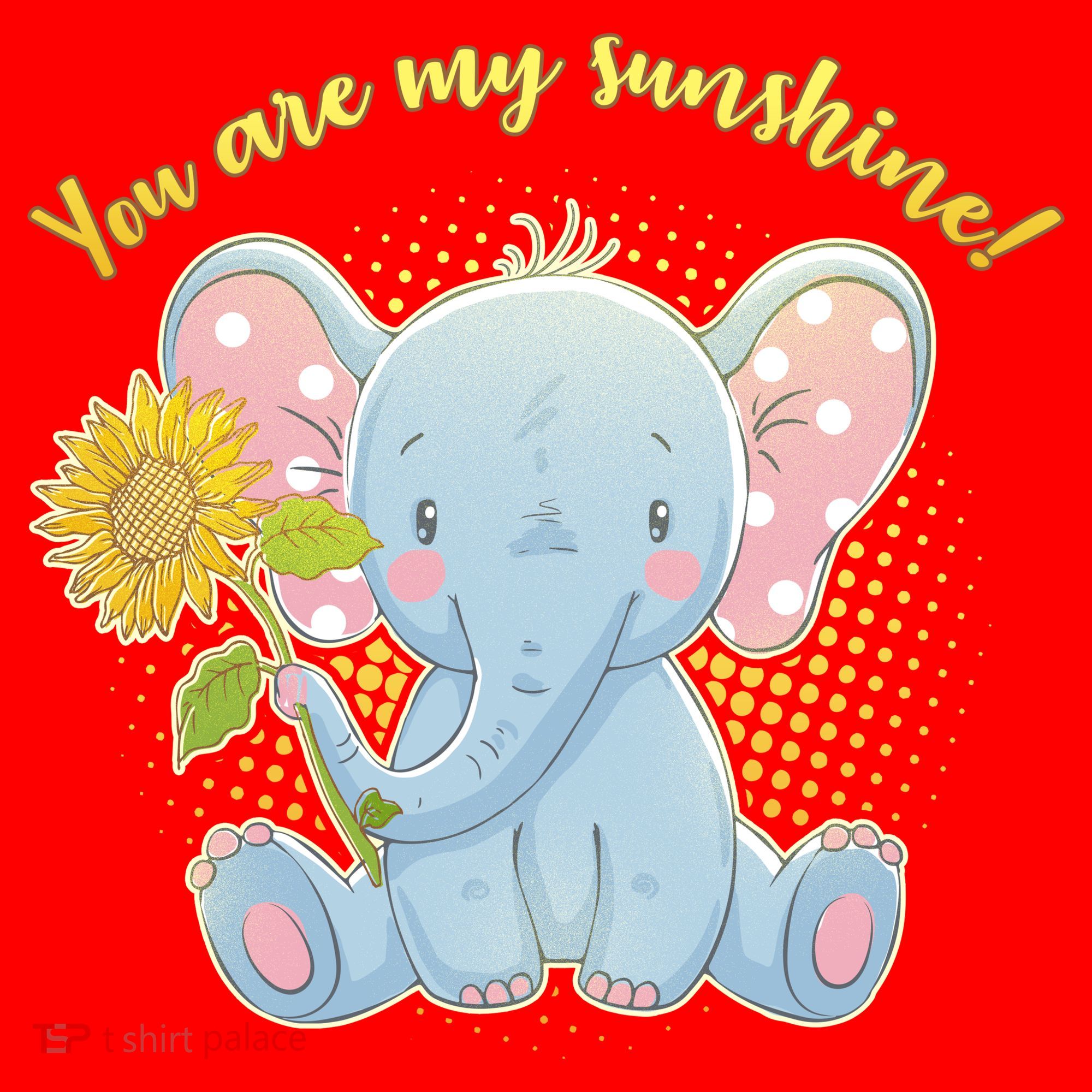Cute Sunflower Elephant Sunshine  Santa Hat