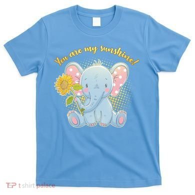 Cute Sunflower Elephant Sunshine  T-Shirt