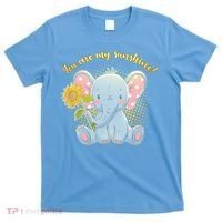 Cute Sunflower Elephant Sunshine  T-Shirt thumb 0