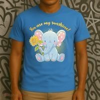 Cute Sunflower Elephant Sunshine  T-Shirt thumb 3