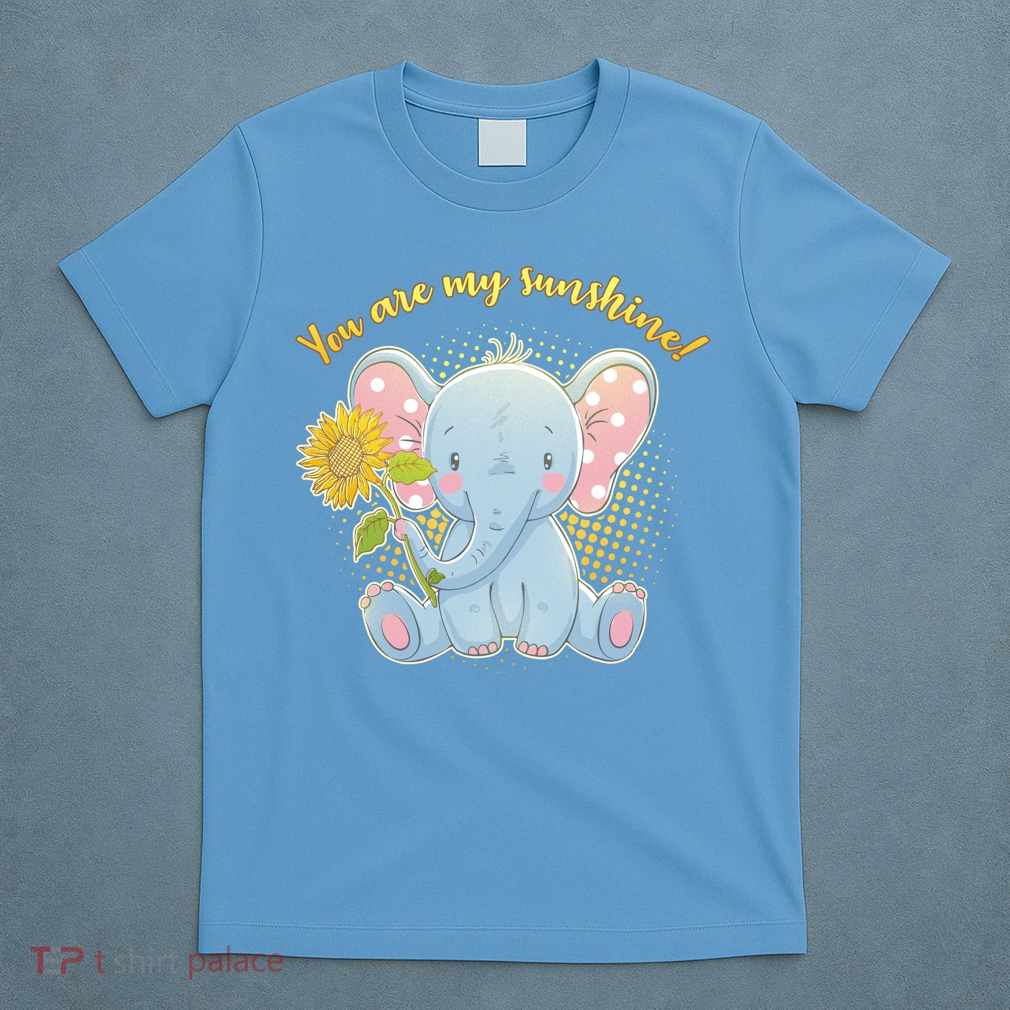Cute Sunflower Elephant Sunshine  T-Shirt