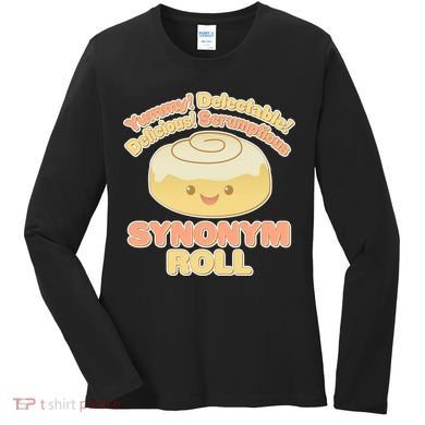 Cute Synonym Roll Women's Long Sleeve Shirt