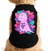 Cute T-Rex Valentine Full Of Hearts Doggie Tank thumb 0