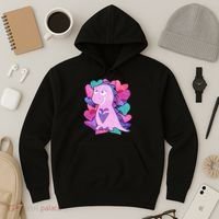 Cute T-Rex Valentine Full Of Hearts Hoodie thumb 3
