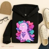 Cute T-Rex Valentine Full Of Hearts Hoodie thumb 4