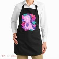 Cute T-Rex Valentine Full Of Hearts Apron thumb 2