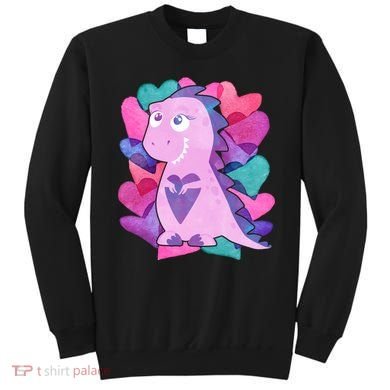 Cute T-Rex Valentine Full Of Hearts Sweatshirt