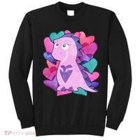 Cute T-Rex Valentine Full Of Hearts Sweatshirt thumb 0