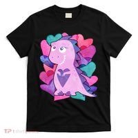 Cute T-Rex Valentine Full Of Hearts T-Shirt thumb 0