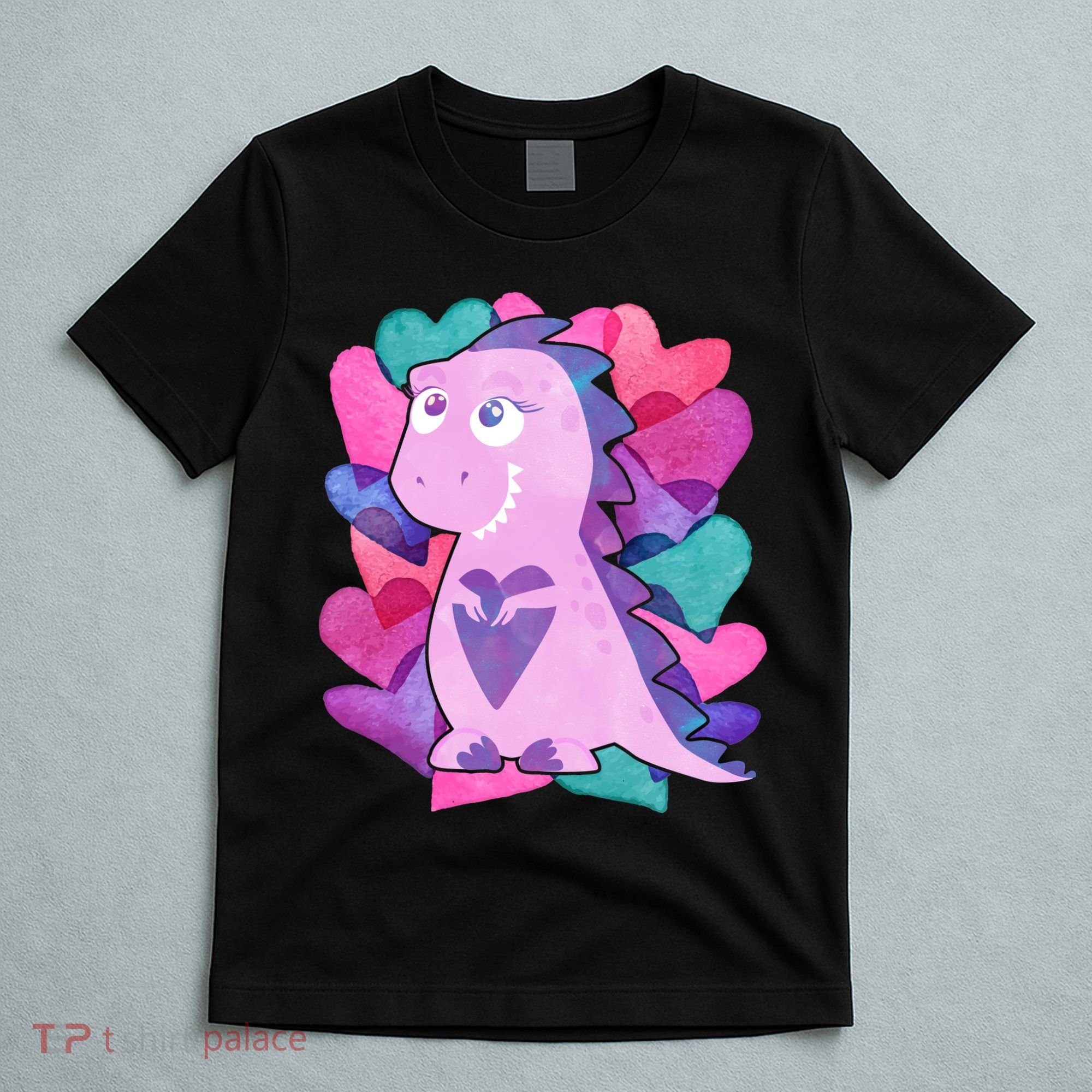 Cute T-Rex Valentine Full Of Hearts T-Shirt