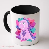 Cute T-Rex Valentine Full Of Hearts Coffee Mug thumb 0