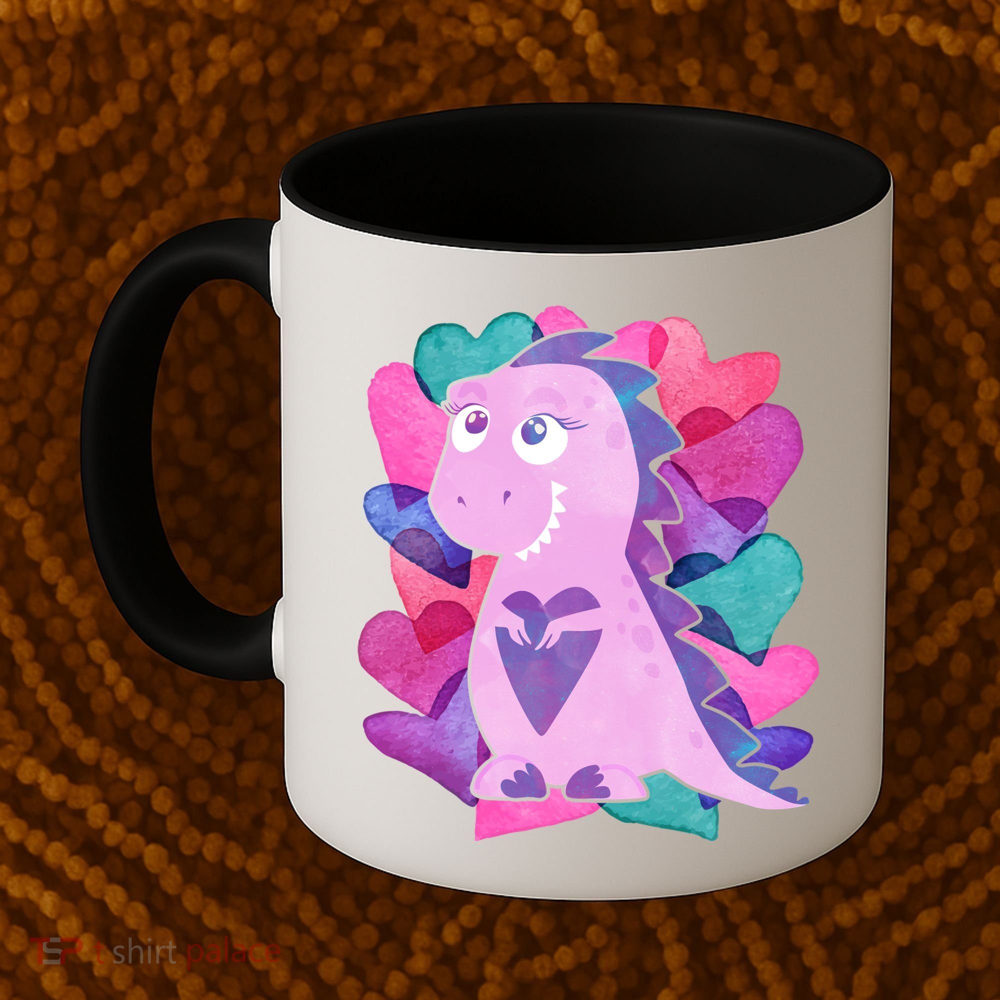 Cute T-Rex Valentine Full Of Hearts Coffee Mug