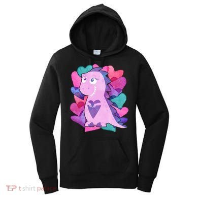 Cute T-Rex Valentine Full Of Hearts Women's Hoodie