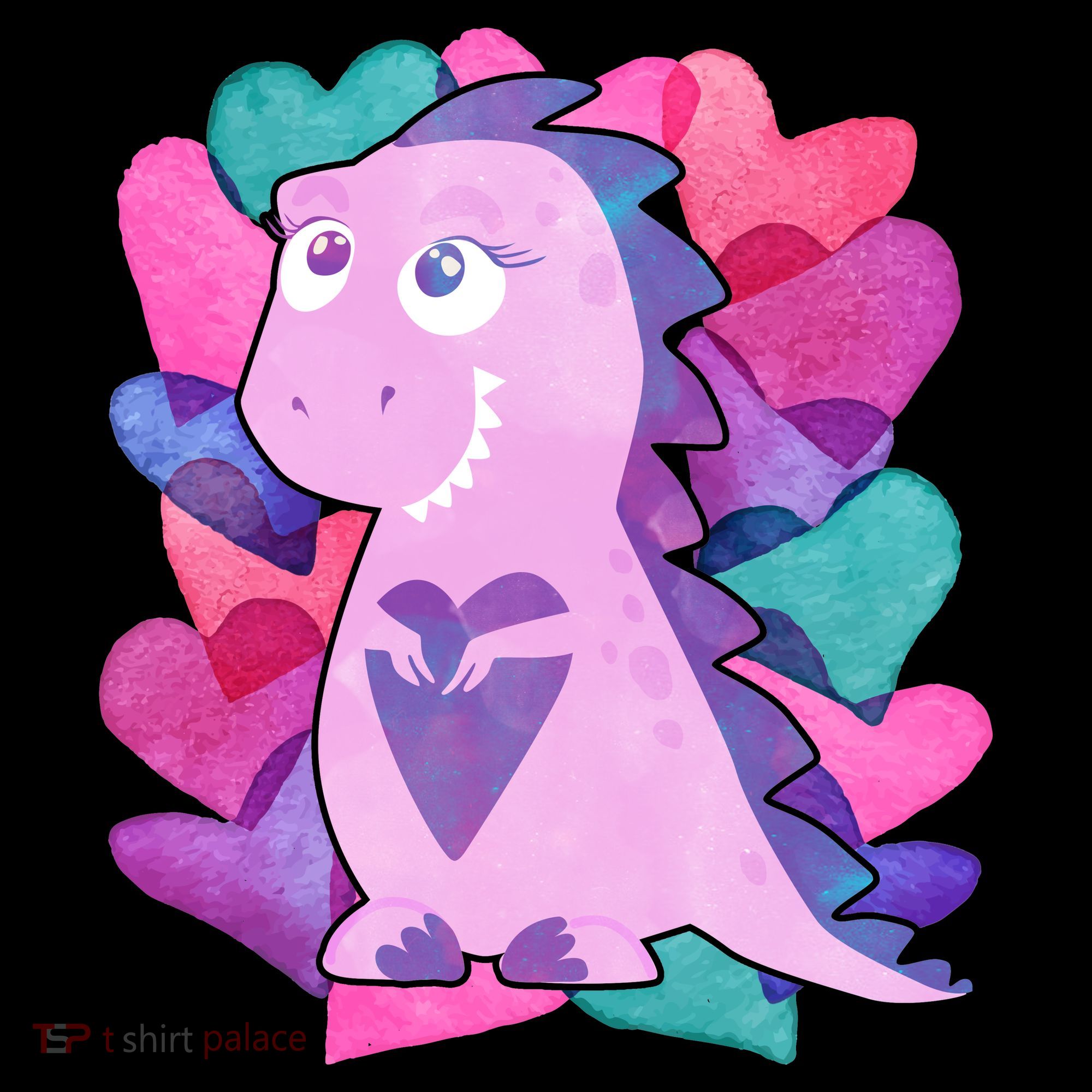 Cute T-Rex Valentine Full Of Hearts Women's Hoodie