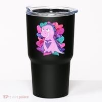 Cute T-Rex Valentine Full Of Hearts Tumbler thumb 0