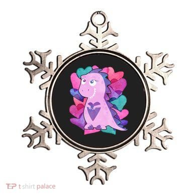 Cute T-Rex Valentine Full Of Hearts Ornament