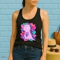 Cute T-Rex Valentine Full Of Hearts Women's Tank Top thumb 2
