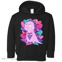 Cute T-Rex Valentine Full Of Hearts Toddler Hoodie thumb 0