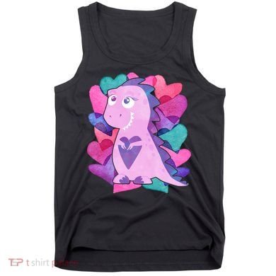 Cute T-Rex Valentine Full Of Hearts Tank Top