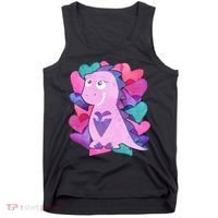Cute T-Rex Valentine Full Of Hearts Tank Top thumb 0