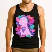 Cute T-Rex Valentine Full Of Hearts Tank Top thumb 3