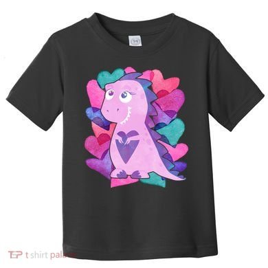 Cute T-Rex Valentine Full Of Hearts Toddler T-Shirt