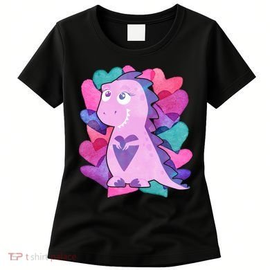 Cute T-Rex Valentine Full Of Hearts Women's T-Shirt