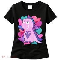 Cute T-Rex Valentine Full Of Hearts Women's T-Shirt thumb 0