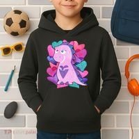 Cute T-Rex Valentine Full Of Hearts Kids Hoodie thumb 2