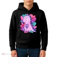 Cute T-Rex Valentine Full Of Hearts Kids Hoodie thumb 4