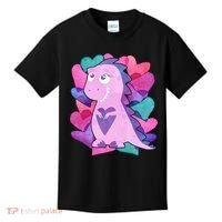 Cute T-Rex Valentine Full Of Hearts Kids T-Shirt thumb 0
