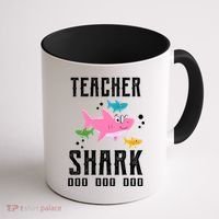 Cute Teacher Shark Do Do Do Coffee Mug thumb 1