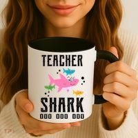 Cute Teacher Shark Do Do Do Coffee Mug thumb 3