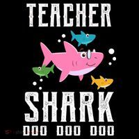 Cute Teacher Shark Do Do Do Ornament thumb 1