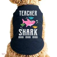 Cute Teacher Shark Do Do Do Doggie Tank thumb 0