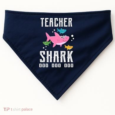 Cute Teacher Shark Do Do Do USA-Made Doggie Bandana
