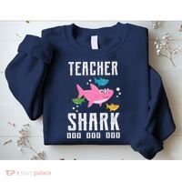 Cute Teacher Shark Do Do Do Sweatshirt thumb 2