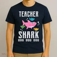 Cute Teacher Shark Do Do Do T-Shirt thumb 3