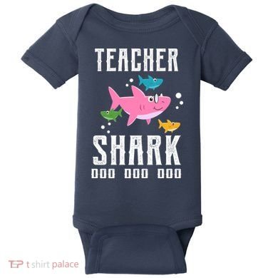 Cute Teacher Shark Do Do Do Baby Bodysuit