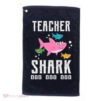 Cute Teacher Shark Do Do Do Golf Towel thumb 0