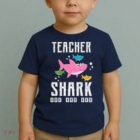 Cute Teacher Shark Do Do Do Toddler T-Shirt thumb 2