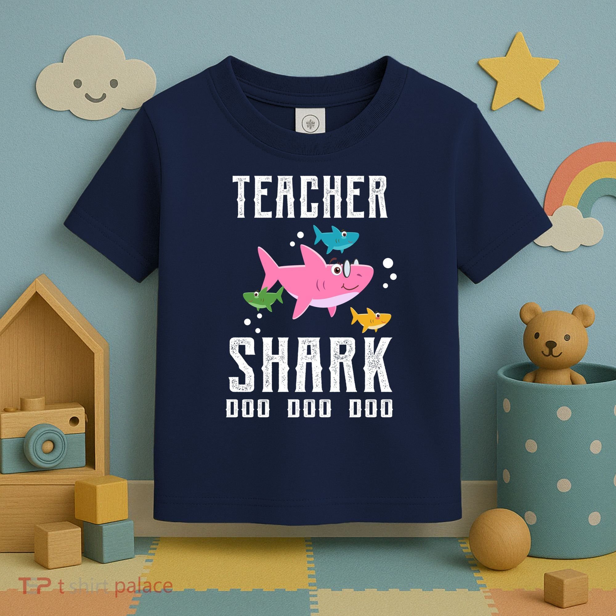 Cute Teacher Shark Do Do Do Toddler T-Shirt