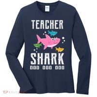 Cute Teacher Shark Do Do Do Women's Long Sleeve Shirt thumb 0